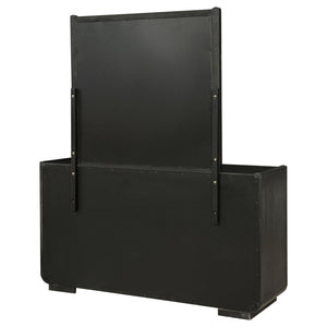 Coaster Leandro 8-Drawer Bedroom Dresser With Mirror Burnished Black