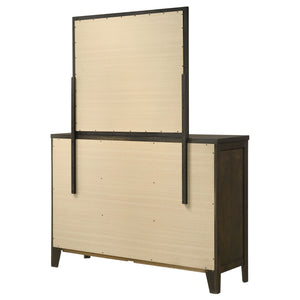 Coaster Wilkes 6-Drawer Dresser & Mirror Dark Cocoa