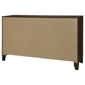 Coaster Welsley 6-Drawer Dresser Cabinet Walnut