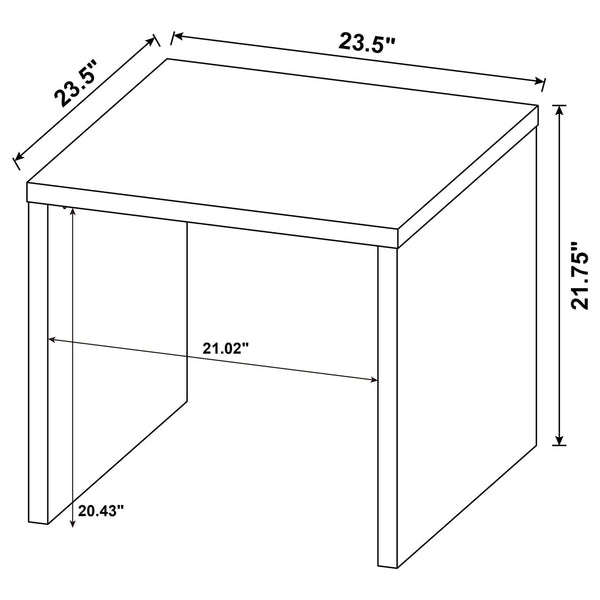 Coaster Knapp Engineered Wood Square Side End Table Black