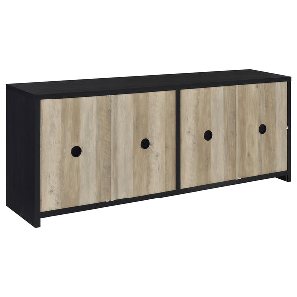 Coaster Denison 3-Piece Entertainment Center 79-Inch Tv Stand Black