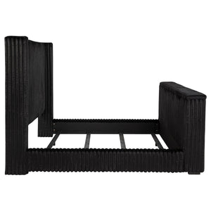 Coaster Centergrove Upholstered King Wingback Tv Bed Black