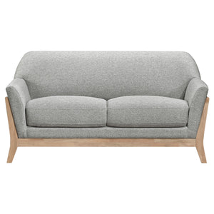 Coaster Vaughn 3-Piece Fabric Upholstered Flared Arm Sofa Set Grey