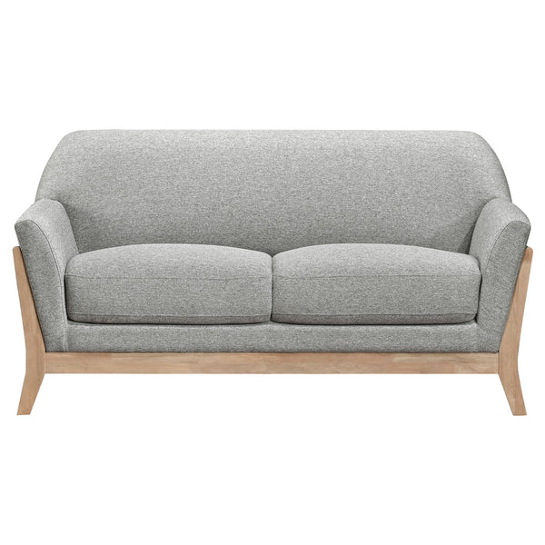 Coaster Vaughn 3-Piece Fabric Upholstered Flared Arm Sofa Set Grey