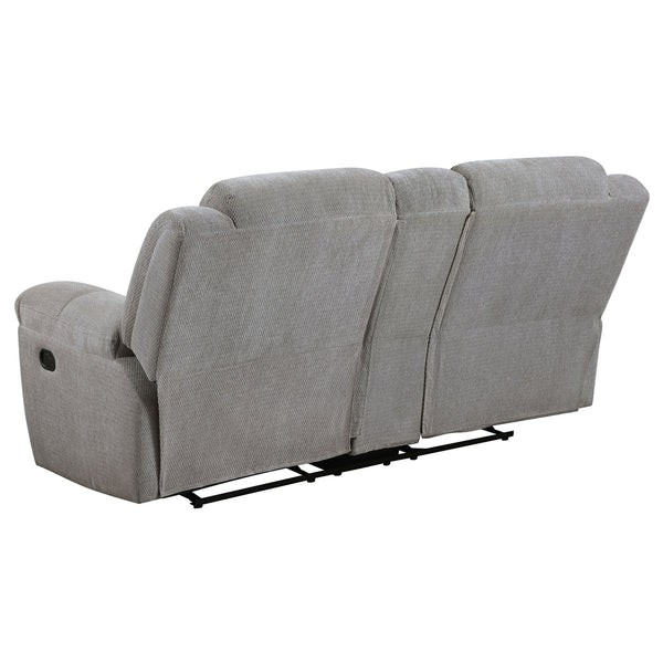 Coaster Gilson 3-Piece Chenille Upholstered Reclining Sofa Set Grey