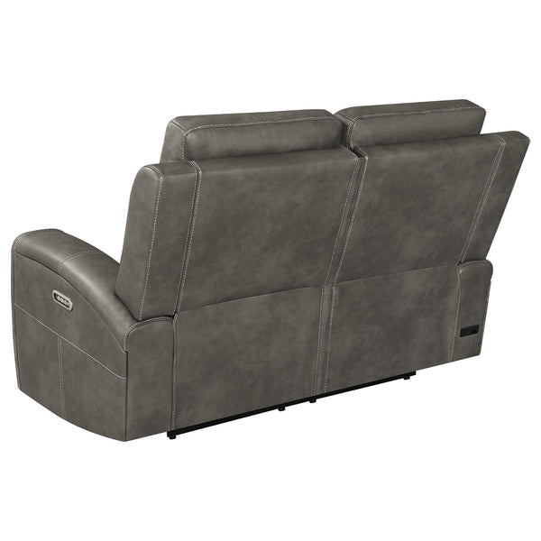 Coaster Brickston 2-Piece Triple Power Reclining Sofa Set Charcoal