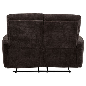 Coaster Navarro Chenille Upholstered Reclining Loveseat Dark Brown