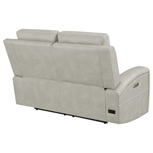 Coaster Brickston Triple Power Reclining Loveseat Grey