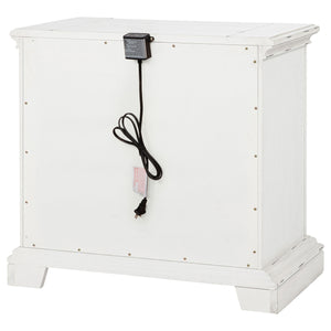 Coaster Mckinney 2-Drawer Nightstand With Dual Usb Vintage White