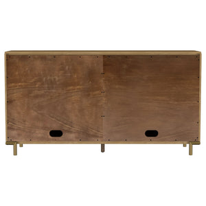 Coaster Arini 2-Drawer Cane Door Dining Sideboard Server Sand Wash