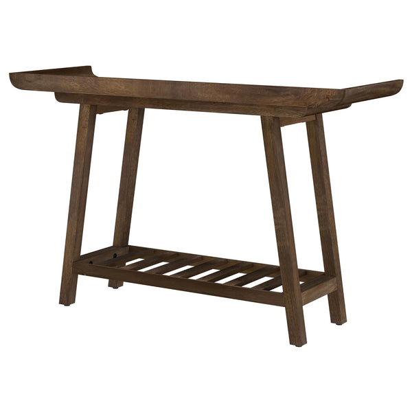 Coaster Ornelas 46-Inch Console Table With Slatted Shelf Mango Brown