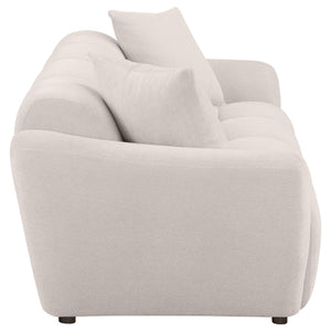 Coaster Destino Chenille Upholstered Splayed Arm Sofa Greige