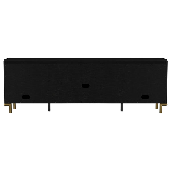 Coaster Arini Rattan Cane 2-Door Tv Stand Media Console Black