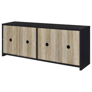 Coaster Denison 79-Inch 4-Door Tv Stand Media Console Black