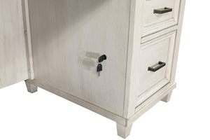 Aspenhome Caraway Executive Desk Aged Ivory