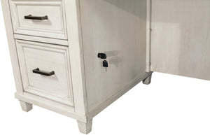Aspenhome Caraway Executive Desk Aged Ivory