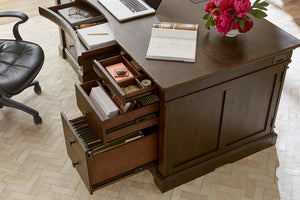 Aspenhome Jackson 72" Executive Desk in Turkish Coffee