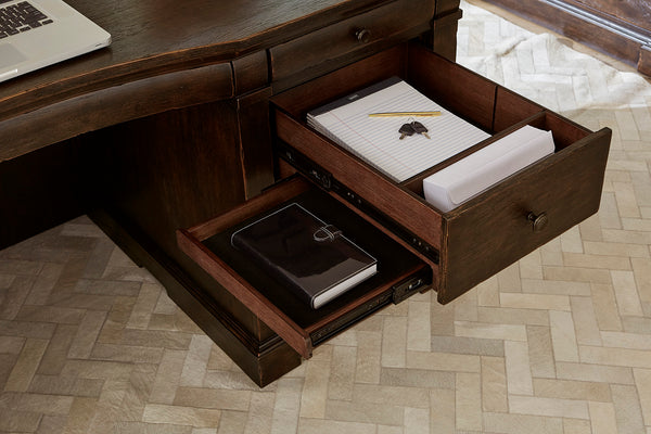 Aspenhome Jackson 72" Executive Desk in Turkish Coffee