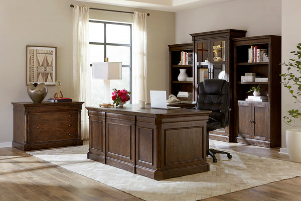 Aspenhome Jackson 72" Executive Desk in Turkish Coffee