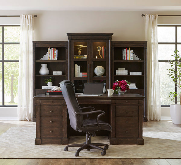 Aspenhome Jackson 72" Executive Desk in Turkish Coffee