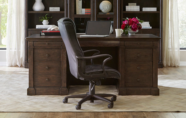 Aspenhome Jackson 72" Executive Desk in Turkish Coffee