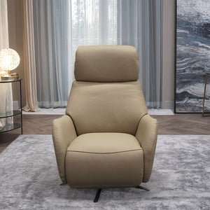 HTL Nude Leather Power TV Recliner Chair