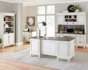 Martin Harford Antique White Credenza & Hutch Set