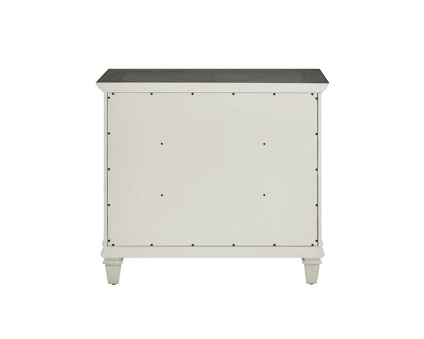 Martin Furniture Hartford Linen White Office Lateral File Cabinet with Gray Patterned Top