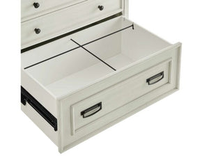 Martin Furniture Hartford Linen White Office Lateral File Cabinet with Gray Patterned Top