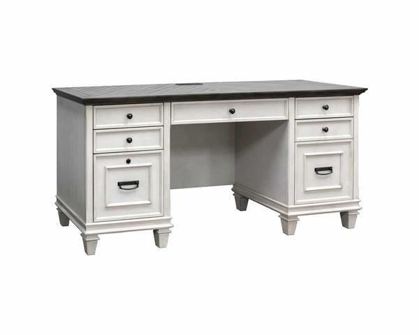 Martin Harford Antique White Credenza & Hutch Set
