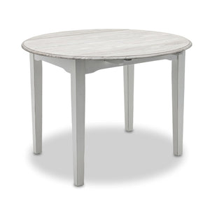 Seawinds Islamorada Distressed Taupe Round Drop Leaf Dining Table