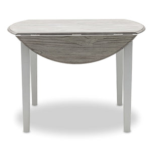 Seawinds Islamorada Distressed Taupe Round Drop Leaf Dining Table