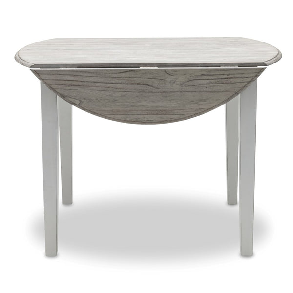 Seawinds Islamorada Distressed Taupe Round Drop Leaf Dining Table
