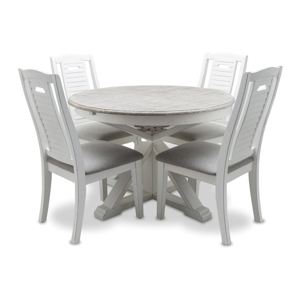Seawinds Islamorada Distressed Taupe Shutter Back Dining Chair