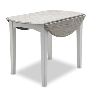 Seawinds Islamorada Distressed Taupe Round Drop Leaf Dining Table