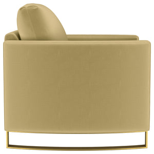 Coaster Corliss Upholstered Curved Track Arm Chair Camel