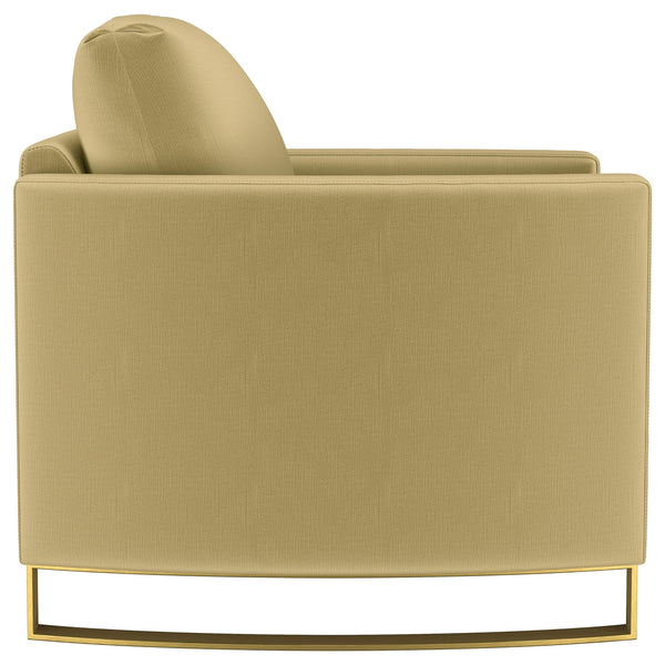 Coaster Corliss Upholstered Curved Track Arm Chair Camel