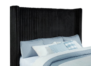 Coaster Centergrove Upholstered California King Wingback Tv Bed Black