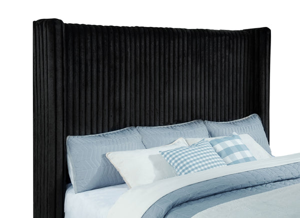 Coaster Centergrove Upholstered California King Wingback Tv Bed Black