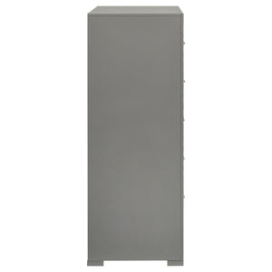 Coaster Ives 5-Drawer Bedroom Chest Of Drawers Grey High Gloss