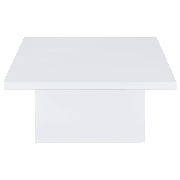 Coaster Devar 2-Piece Square Coffee End Table Set White High Gloss