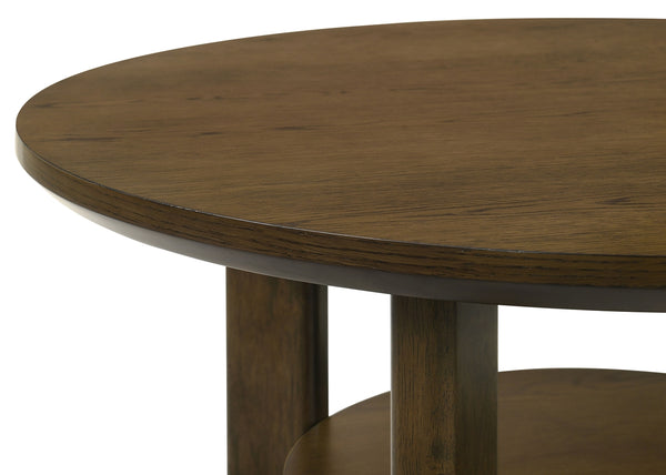 Coaster Ottowa 3-Piece Round Wood Coffee Table Set Brown