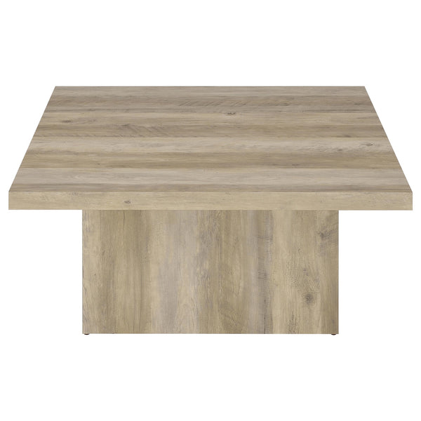 Coaster Devar 3-Piece Square Coffee End Table Set Distressed Pine