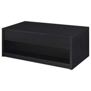 Coaster Knapp Lift Top Cocktail Coffee Table With Dual Drawers Black
