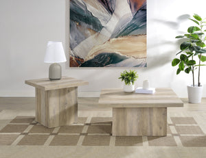 Coaster Devar Square Engineered Wood Coffee Table Distressed Pine