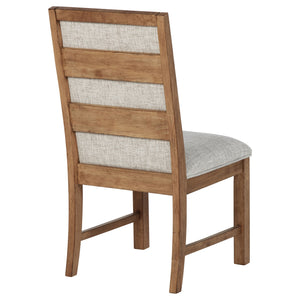 Coaster Bruner Upholstered Side Chair Natural Brown