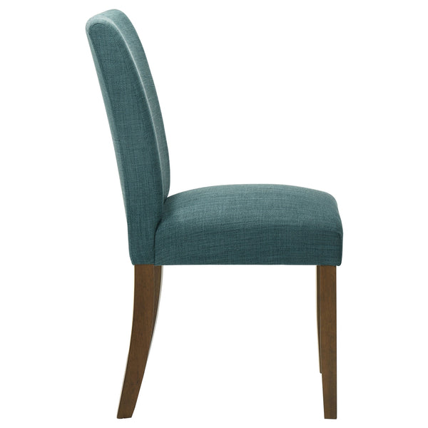 Coaster Cantley Upholstered Dining Side Chair Teal Blue