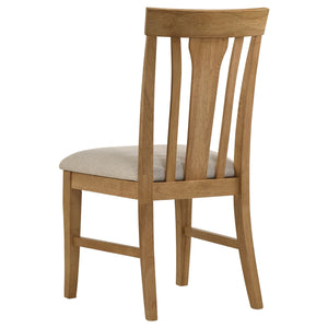 Coaster Hartville 7-Piece Round Dining Table Set Natural Light Brown