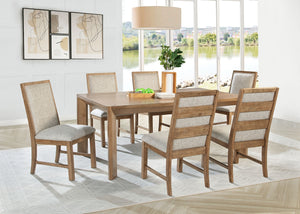 Coaster Bruner 72-Inch Rectangular Wood Dining Table Natural Brown