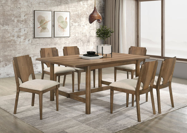 Coaster Crestmore 71-Inch Rectangular Wood Dining Table Walnut